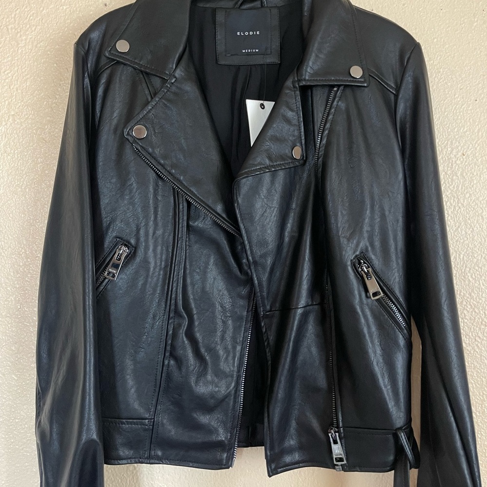 elixir faux leather jacket